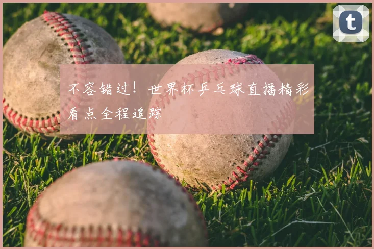 不容错过！世界杯乒乓球直播精彩看点全程追踪